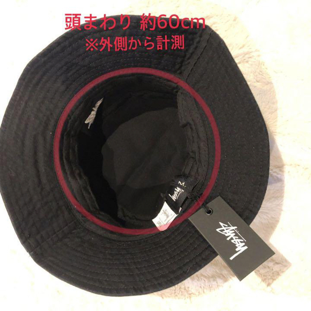 STUSSY(ステューシー)の人気★STUSSY ステューシー ロゴ バケットハット バケハ ブラック 黒 メンズの帽子(ハット)の商品写真