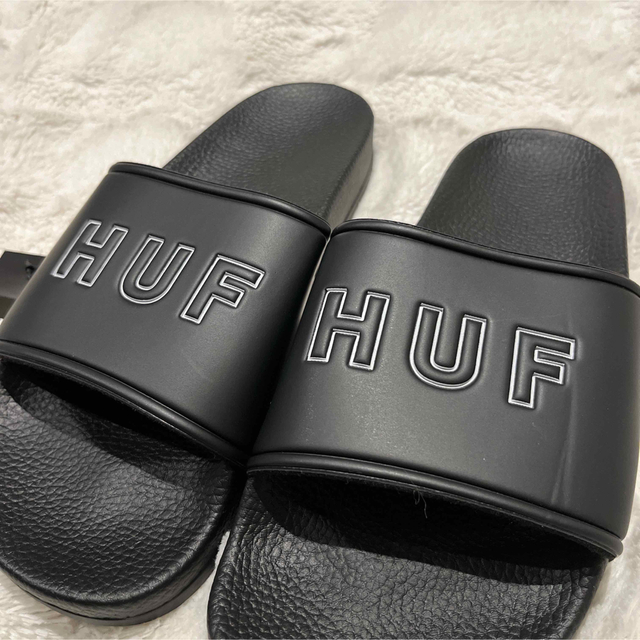 HUF ハフ スライドサンダル 黒 新品 未使用 27cm