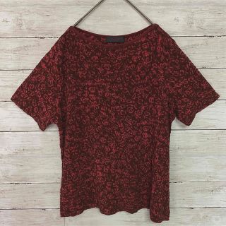 PORT-BLAIR　花柄 トップス カットソー tシャツ ブラウン 春夏 古着(Tシャツ(半袖/袖なし))