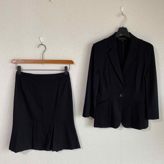 アンタイトル(UNTITLED)のアンタイトル ストレッチ スカートスーツ 1 W66 黒 就活 面接 DMW(スーツ)