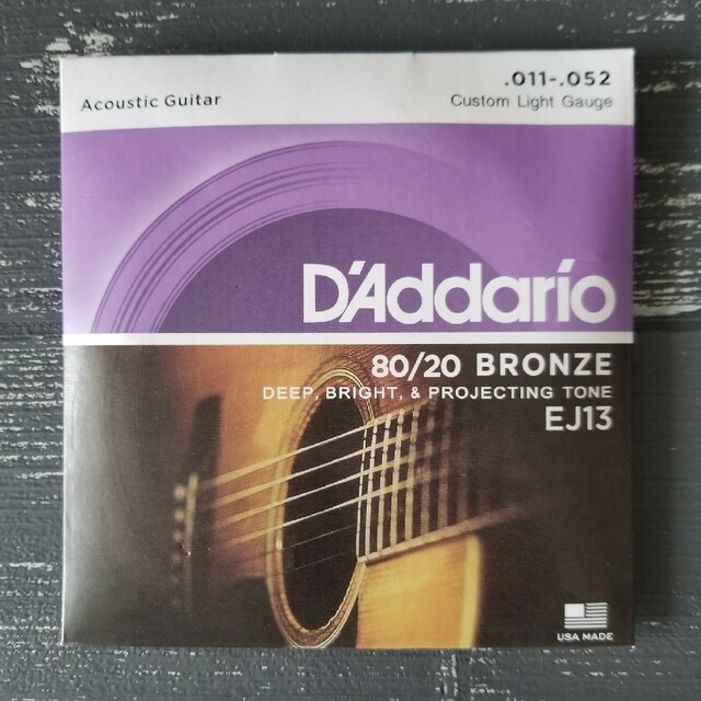 新品　D'Addario ダダリオ アコースティックギター弦 EJ13 楽器のギター(弦)の商品写真