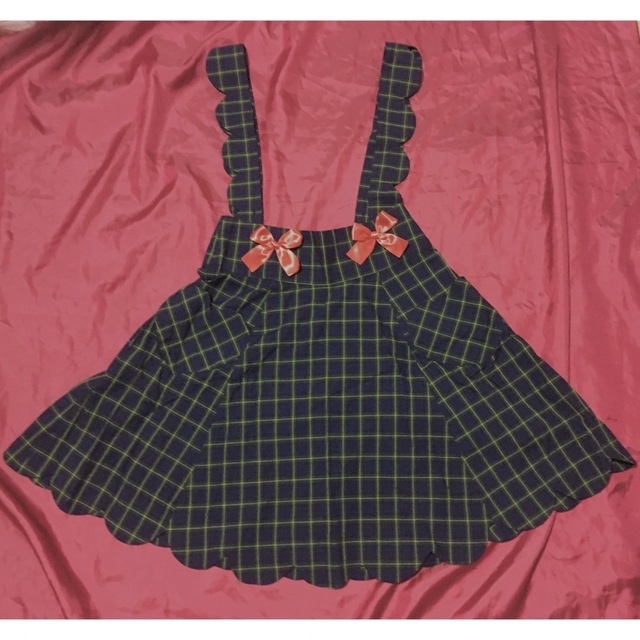 NILE PERCH(ナイルパーチ)の定価　１万6200円■送料無料■ナイルパーチ■お嬢様制服風サスペンダースカート レディースのスカート(ひざ丈スカート)の商品写真