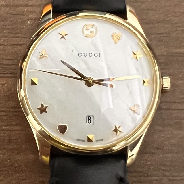 ⭐新品未使用 【GUCCI】Gタイムレス ビー クォーツ シェル文字盤