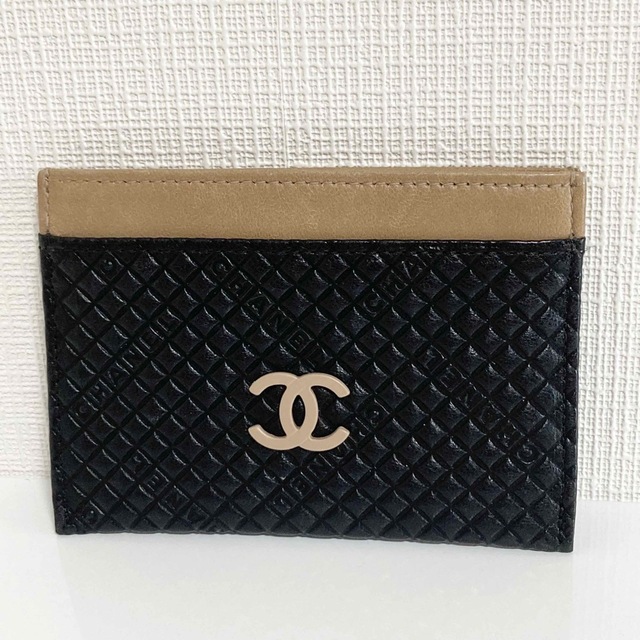 CHANEL マトラッセ パスケース カード ブラック 黒 ブラウン 茶色