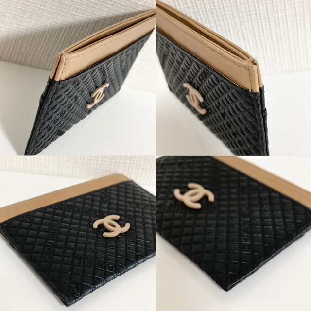 CHANEL(シャネル)のCHANEL マトラッセ パスケース カード ブラック 黒 ブラウン 茶色 レディースのファッション小物(コインケース)の商品写真