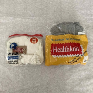ヘルスニット(Healthknit)の新品 Healthknit Tシャツ2枚セット M 7分袖 Uネック インナー(Tシャツ/カットソー(七分/長袖))