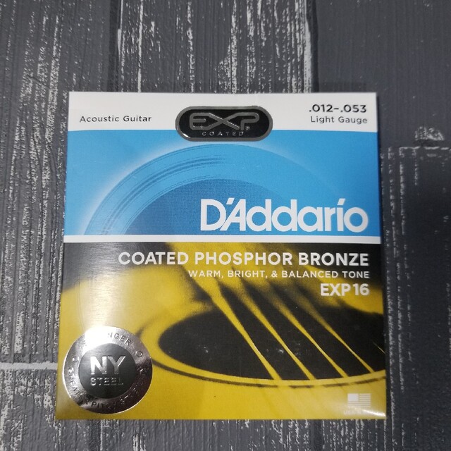 新品　D'Addario ダダリオ アコースティックギター弦 EXP16 楽器のギター(弦)の商品写真