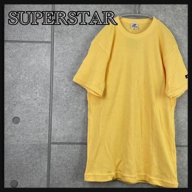 SUPERSTAR(スーパースター)の【新品タグ付】ヘビーウェイト 半袖Tシャツ　イエロー　黄色　トレンドカラー メンズのトップス(Tシャツ/カットソー(半袖/袖なし))の商品写真