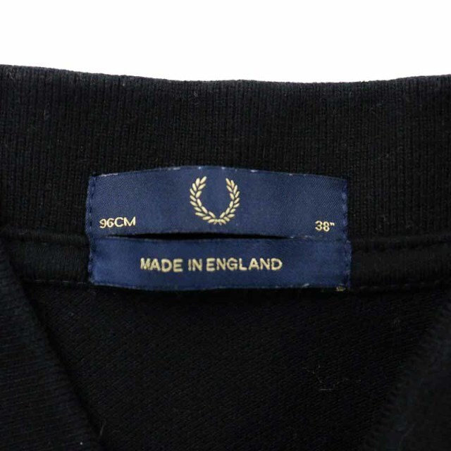 FRED PERRY(フレッドペリー)のFRED PERRY ポロシャツ 半袖 刺繍 ロゴ 38 M 黒 赤 黄 メンズのトップス(ポロシャツ)の商品写真