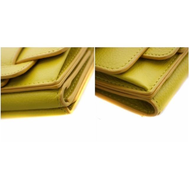 SLOBE IENA(スローブイエナ)のスローブ イエナ トーヴ コンパクトミニウォレット 財布 三つ折り レザー 黄 レディースのファッション小物(財布)の商品写真