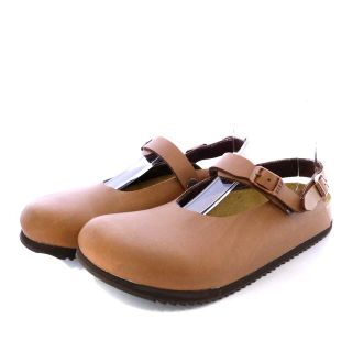 ビルケンシュトック(BIRKENSTOCK)のビルケンシュトック モロッコ サンダル フラット ストラップ 24cm 茶色(サンダル)