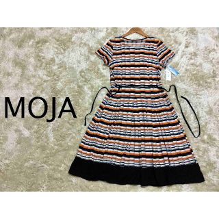 新品タグ付き MOJA ワンピース　ウエスト紐付き 綿100％　sizeM~L(ロングワンピース/マキシワンピース)