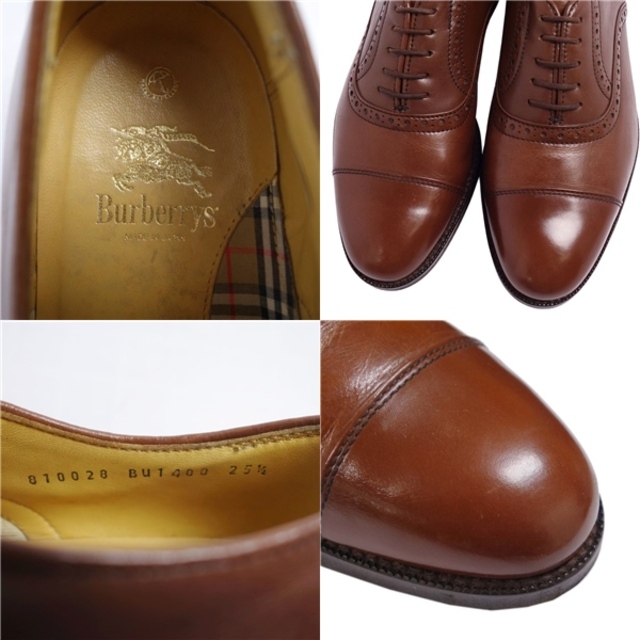 BURBERRY(バーバリー)のVintage バーバリー Burberrys レザーシューズ ビジネスシューズ オックスフォード メダリオン 革靴 メンズ 25.5cm ブラウン メンズの靴/シューズ(ドレス/ビジネス)の商品写真