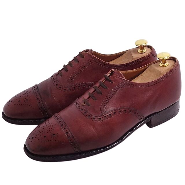 クロケット&ジョーンズ Crockett&Jones レザーシューズ ALDGATE オールゲート オックスフォード メダリオン 革靴 メンズ  7E(25.5cm相当) ブラウン