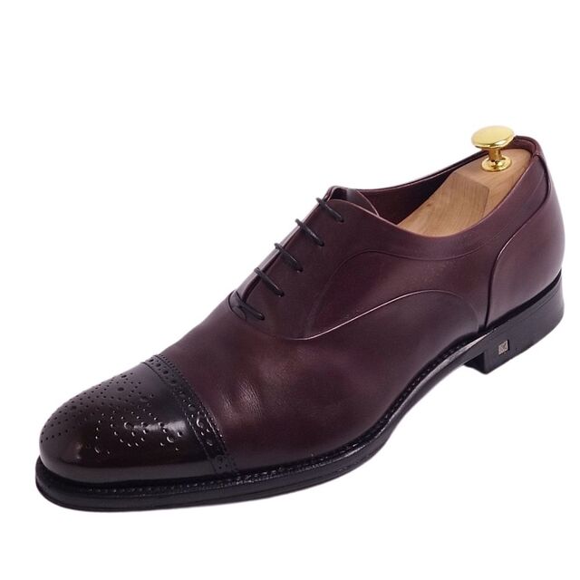 美品 ルイヴィトン LOUIS VUITTON レザーシューズ ビジネスシューズ オックスフォード メダリオン 革靴 メンズ 7 1/2(26cm相当) ボルドー | フリマアプリ ラクマ