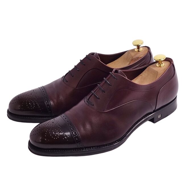 美品 ルイヴィトン LOUIS VUITTON レザーシューズ ビジネスシューズ オックスフォード メダリオン 革靴 メンズ 7 1/2(26cm相当) ボルドー