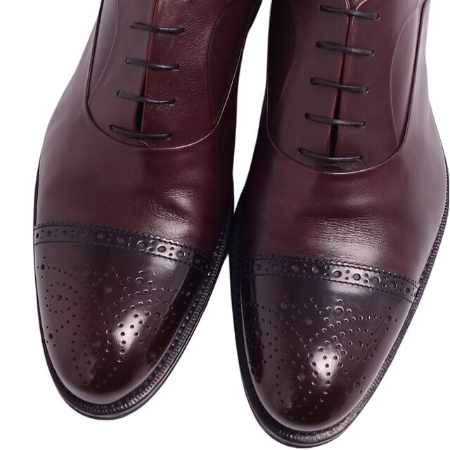 美品 ルイヴィトン LOUIS VUITTON レザーシューズ ビジネスシューズ オックスフォード メダリオン 革靴 メンズ 7 1/2(26cm相当) ボルドー