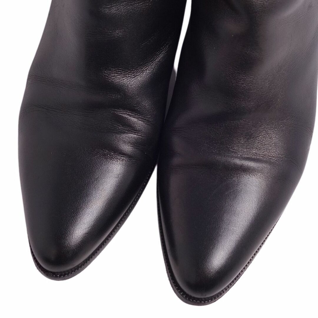美品 セリーヌ CELINE ブーツ サイドゴアブーツ カーフレザー シューズ 靴 レディース イタリア製 37(24cm相当) ブラック