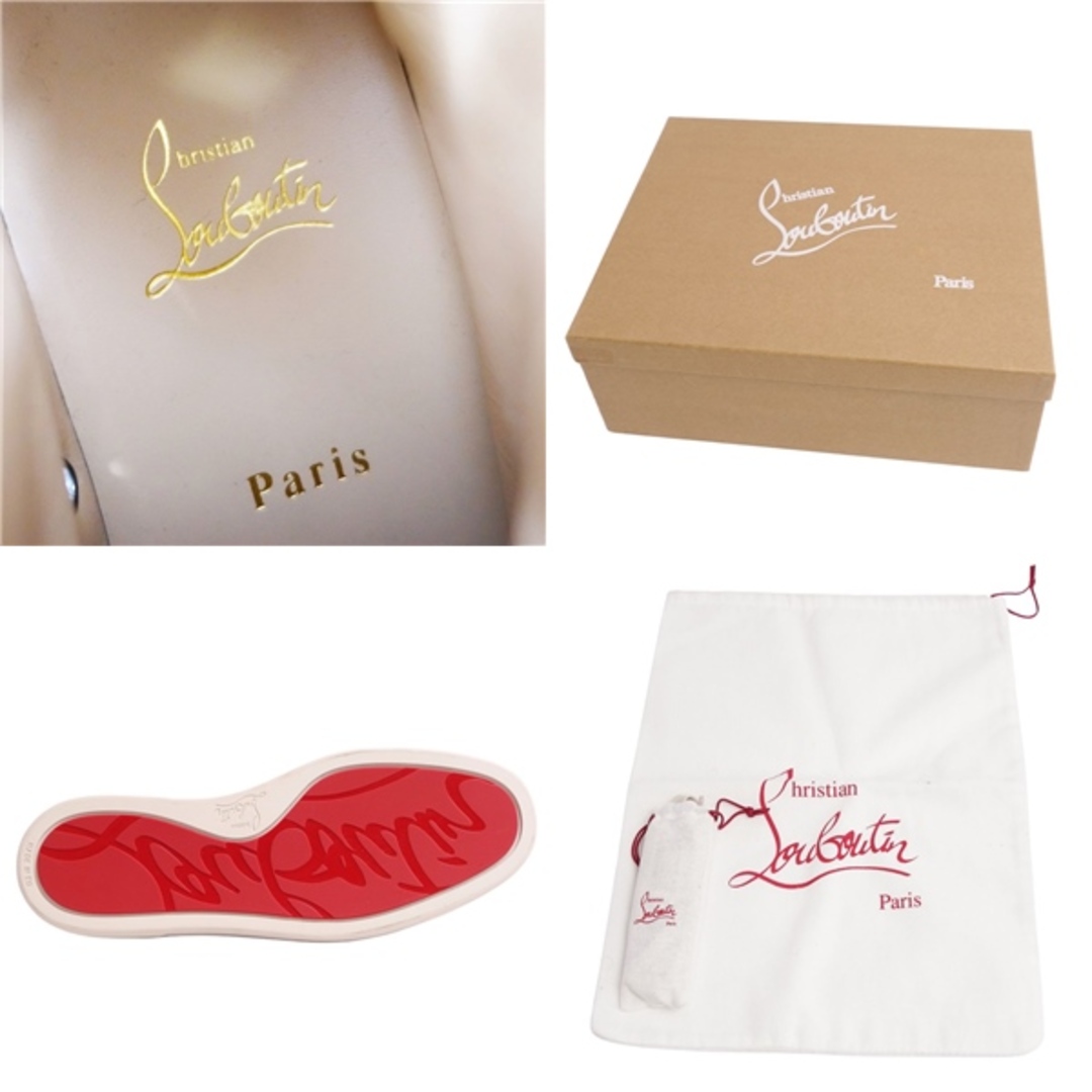 Christian Louboutin(クリスチャンルブタン)の未使用 クリスチャンルブタン Christian Louboutin スニーカー LOUIS FLAT ハイカット レースアップ カーフレザー シューズ 靴 メンズ 40(25cm相当) ブラック/グレー/ボルドー メンズの靴/シューズ(スニーカー)の商品写真