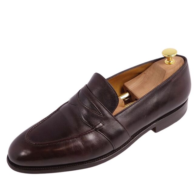 美品 ジョンロブ JOHN LOBB ローファー FENCOTE フェンコート カーフレザー 革靴 メンズ イングランド製 8(26.5cm相当) ブラウン