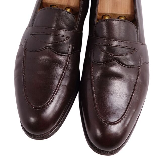 美品 ジョンロブ JOHN LOBB ローファー FENCOTE フェンコート カーフレザー 革靴 メンズ イングランド製 8(26.5cm相当) ブラウン