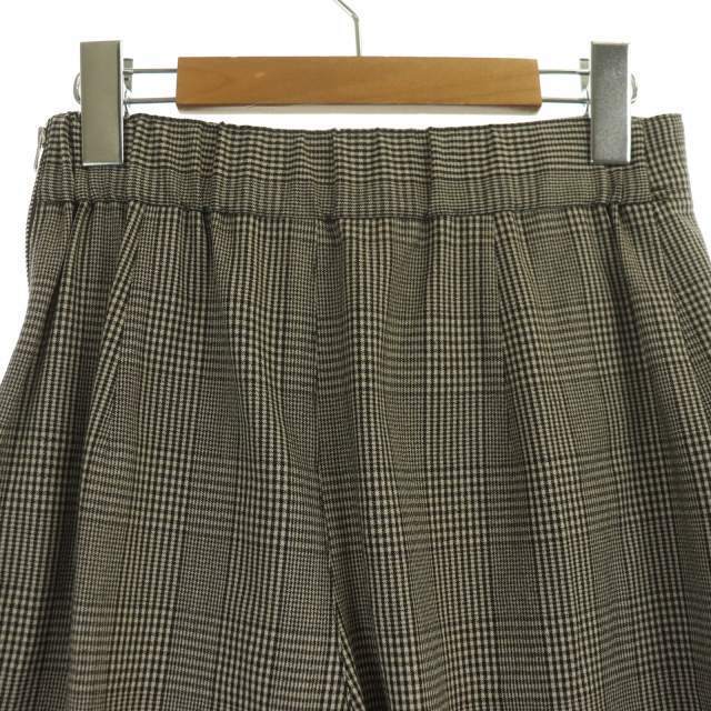 マカフィー トゥモローランド 21AW ワイドクロップドパンツ グレンチェック