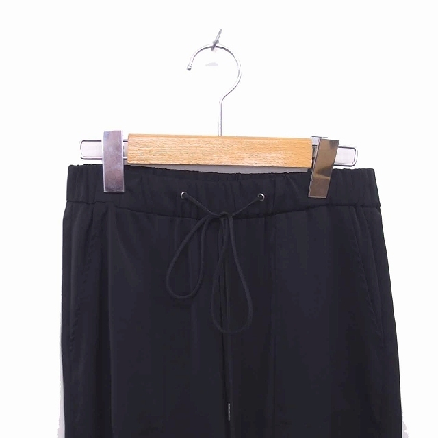 ストラ Stola. ワイド パンツ ハイウエスト 薄手 34 黒 ブラック