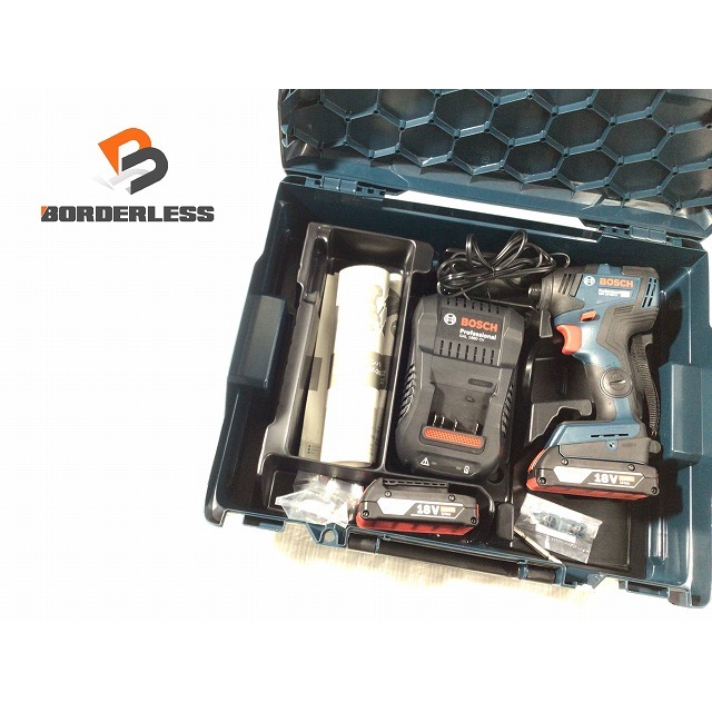 工具☆極美品☆ BOSCH ボッシュ 18V 充電式インパクトドライバー GDX18V-200C3 バッテリー2個 充電器付き 69989