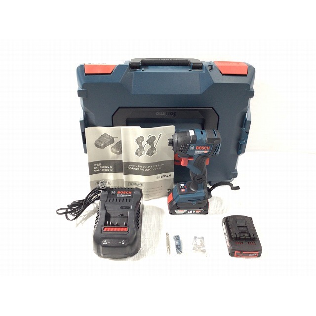 BOSCH(ボッシュ)の☆極美品☆ BOSCH ボッシュ 18V 充電式インパクトドライバー GDX18V-200C3 バッテリー2個 充電器付き 69989 自動車/バイクのバイク(工具)の商品写真