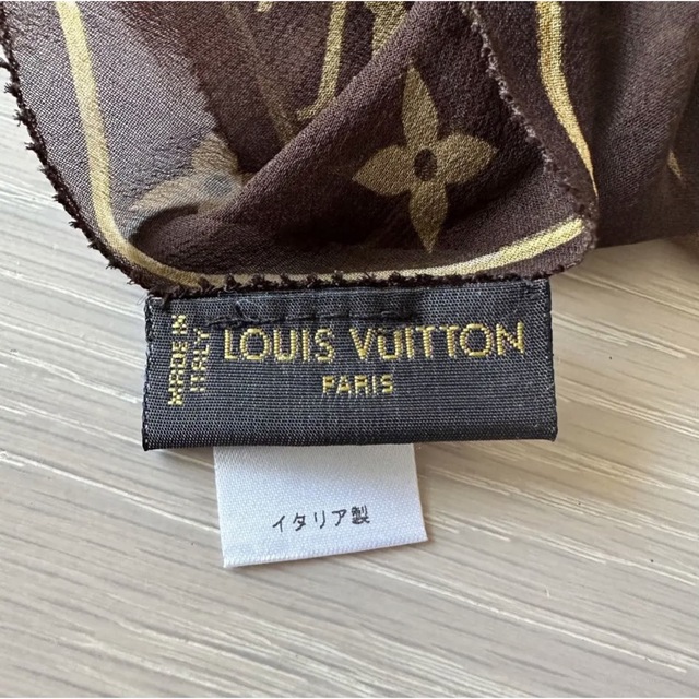 LOUIS VUITTON - ルイヴィトン スカーフ レオパード モノグラム シルク