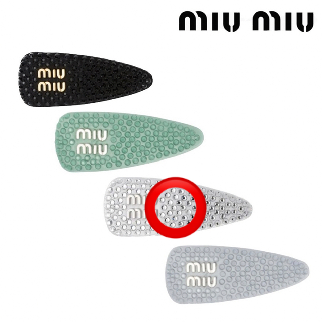 miumiu(ミュウミュウ)のmiumiu MIUMIU ヘアアクセサリー　特別値下げ レディースのヘアアクセサリー(バレッタ/ヘアクリップ)の商品写真