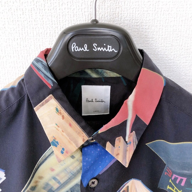 Paul Smith - ポールスミス 長袖シャツ 総柄 ネイビー系の通販 by なし