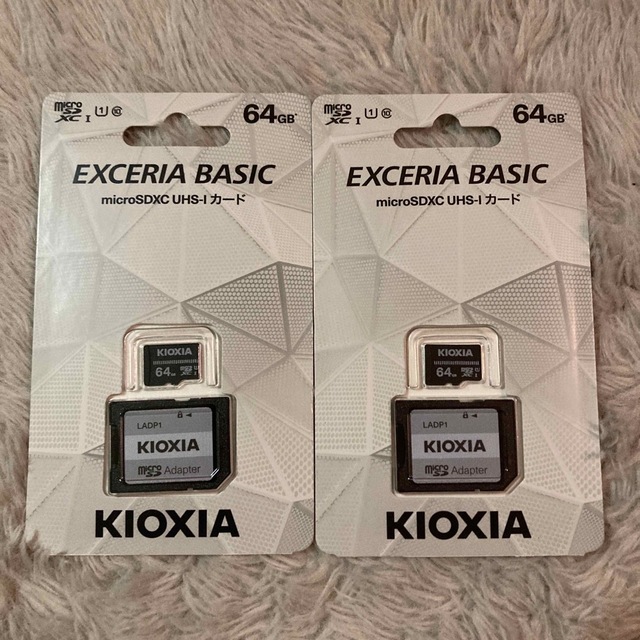 KIOXIA microSDXCカードEXCERIA BASIC 64GB×２ スマホ/家電/カメラのスマホ/家電/カメラ その他(その他)の商品写真