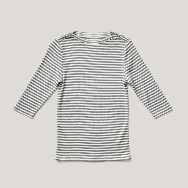 新品 4y soor ploom Snap Boat Tee, Stripe - Tシャツ/カットソー