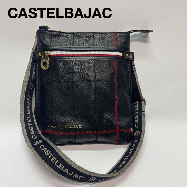 CASTELBAJAC(カステルバジャック)の本革　CASTELBAJAC ショルダーバッグ　ブラック　メンズ　レディース メンズのバッグ(ショルダーバッグ)の商品写真