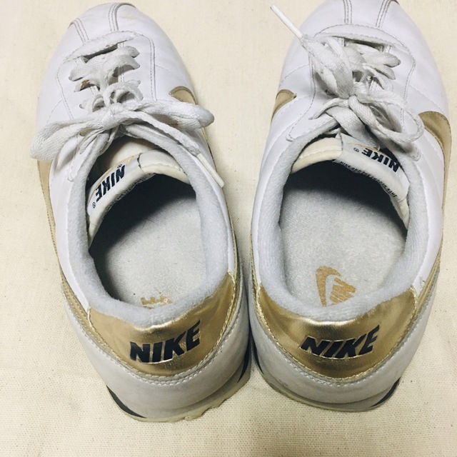 靴/シューズ★レア★NIKE（ナイキ） 9 27cm 白/金 90s ツートン　ヴィンテージ