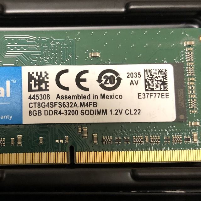 crucial DDR4-3200 8GB 2枚 16GB 2