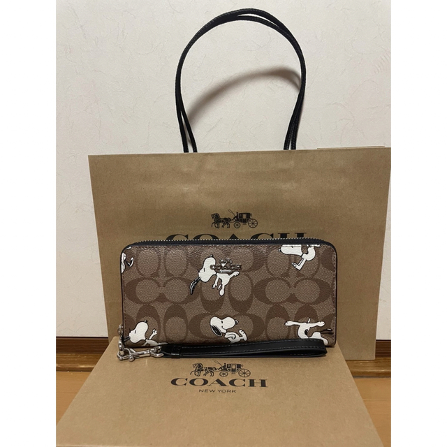 COACH 長財布 シグネチャーコラボ スヌーピー C4596  アウトレット品