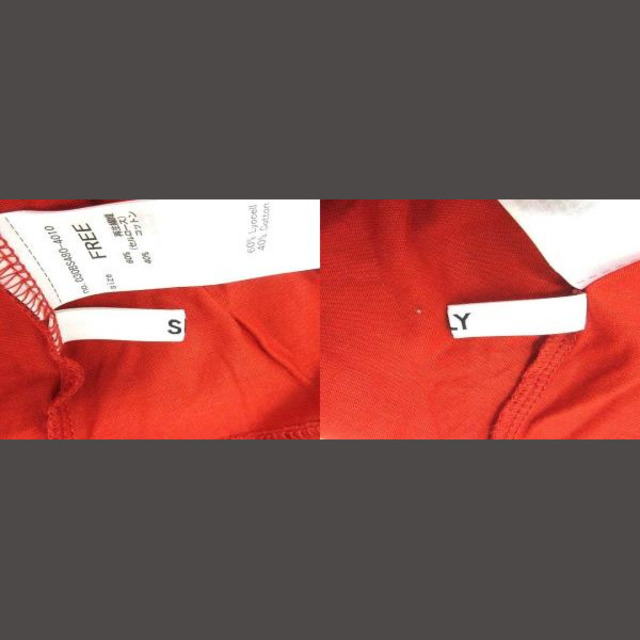 SLY(スライ)のSLY カットソー 変形 フリル 半袖 フレンチスリーブ FREE 赤 ■MO レディースのトップス(カットソー(半袖/袖なし))の商品写真