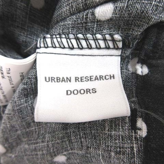 URBAN RESEARCH DOORS(アーバンリサーチドアーズ)のアーバンリサーチ ドアーズ ワイドパンツ ロング ドット 麻 リネン ONE 黒 レディースのパンツ(その他)の商品写真