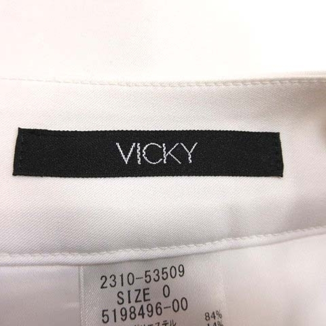 VICKY(ビッキー)のビッキー VICKY ワイドパンツ タック スラックス 0 白 ホワイト ■MO レディースのパンツ(その他)の商品写真