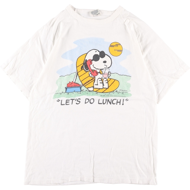 90年代 NUTMEG SNOOPY スヌーピー キャラクタープリントTシャツ USA製 メンズL ヴィンテージ /eaa329706