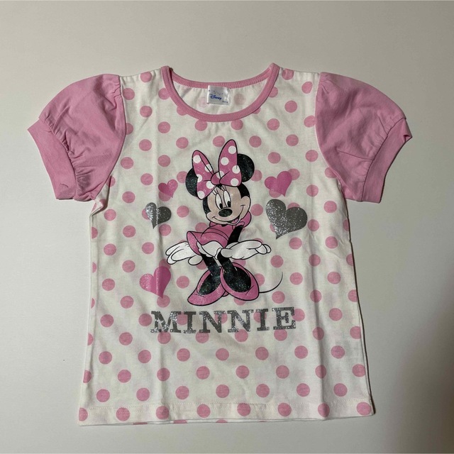 Disney(ディズニー)のミニーちゃんTシャツ 130 キッズ/ベビー/マタニティのキッズ服女の子用(90cm~)(Tシャツ/カットソー)の商品写真