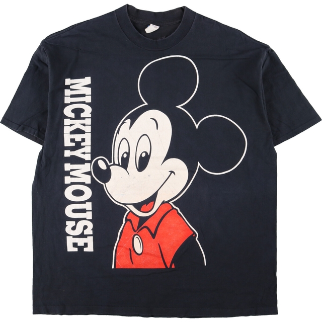 80~90年代 DISNEY CHARACTER FASHIONS MICKEY MOUSE ミッキーマウス キャラクタープリントTシャツ USA製 メンズXXL ヴィンテージ /eaa328669