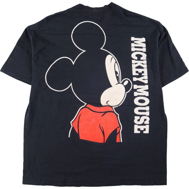 80~90年代 DISNEY CHARACTER FASHIONS MICKEY MOUSE ミッキーマウス キャラクタープリントTシャツ USA製 メンズXXL ヴィンテージ /eaa328669