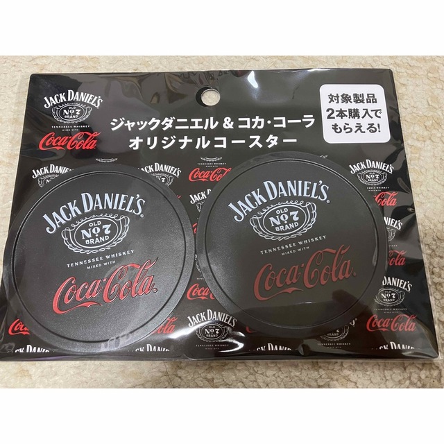 コカ・コーラ(コカコーラ)のジャックダニエル&コカコーラ　オリジナルコースター エンタメ/ホビーのコレクション(ノベルティグッズ)の商品写真