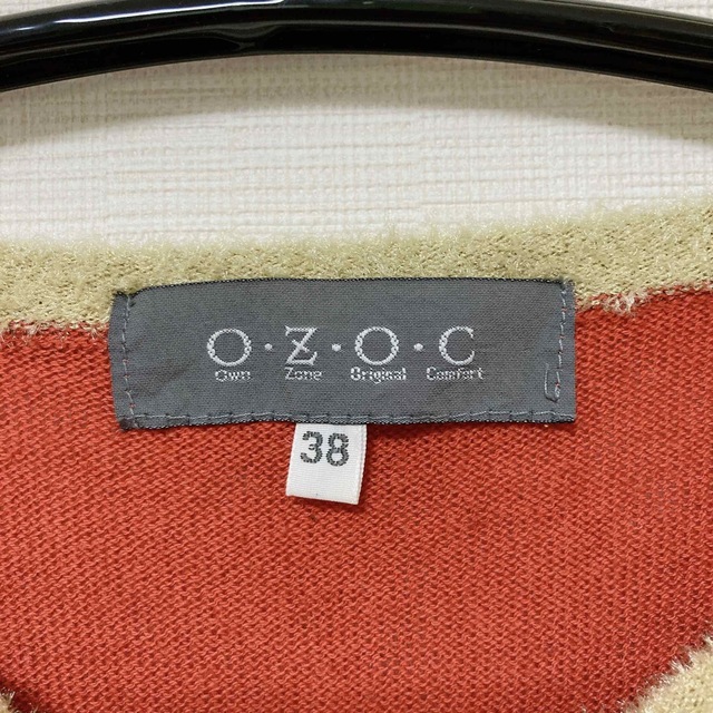 OZOC(オゾック)のOZOC オゾック　ノースリーブ　トップス　ワンピース　レッド　M レディースのワンピース(ひざ丈ワンピース)の商品写真