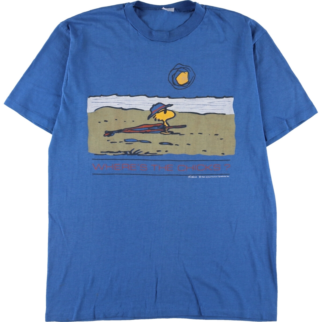 ~90年代 PEANUTS ピーナッツ スヌーピー キャラクタープリントTシャツ メンズM /eaa331039