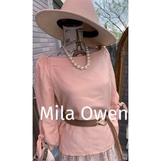 ミラオーウェン(Mila Owen)の綺麗なお姉さんのミラオーウェンお洒落リボントップス(シャツ/ブラウス(長袖/七分))