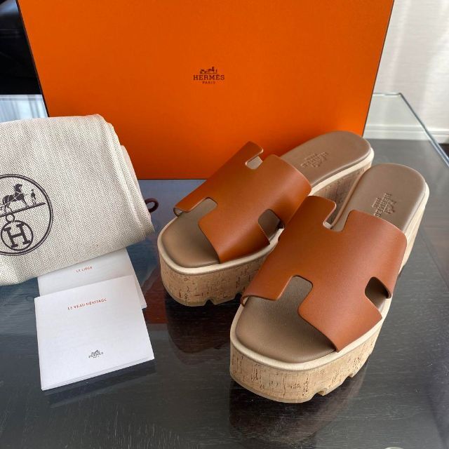 最高品質の Hermes - HERMES エルメス Eze 30 厚底サンダル サンダル